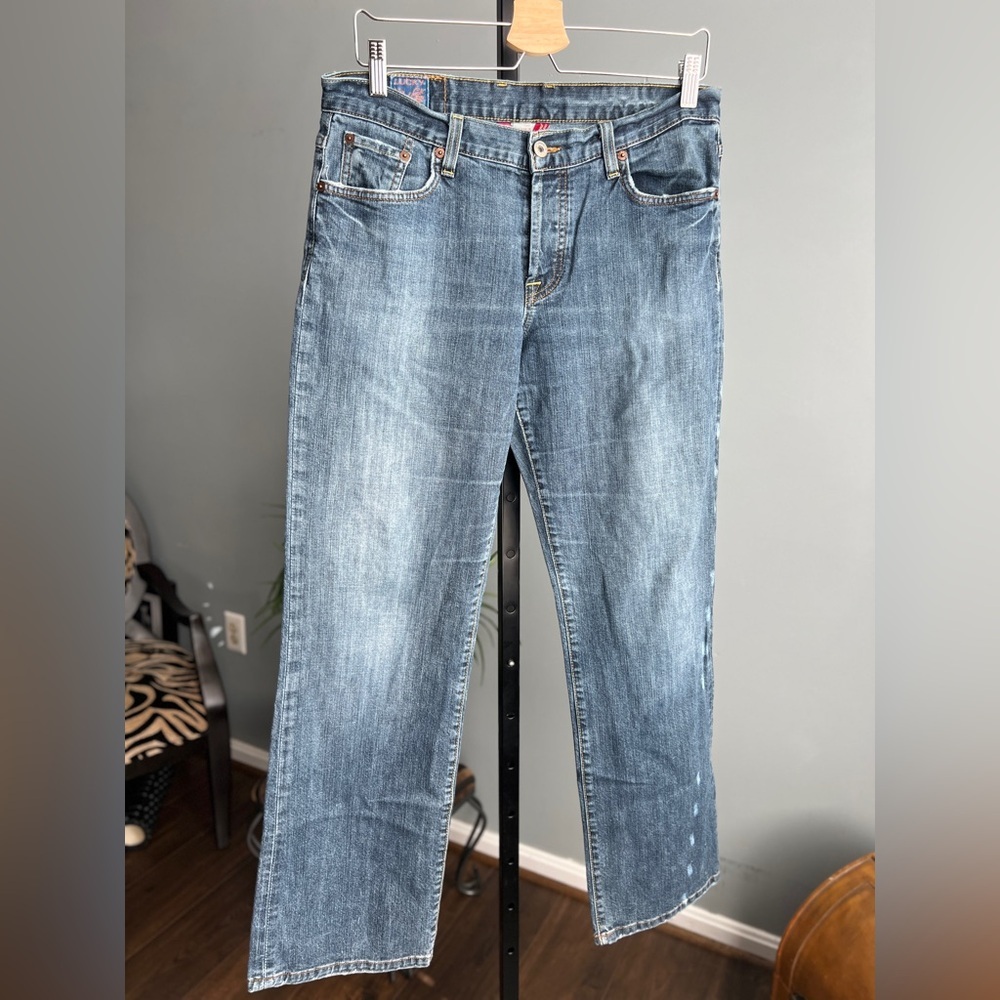 Lucky Brand by Gene Montesano Women’s Stretch Button Fly Boot Cut Jeans Pants 10 - Picture 2 of 6